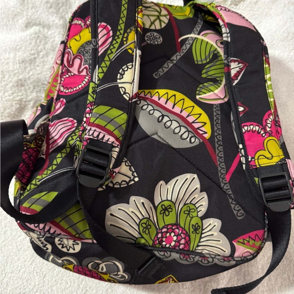 Vera Bradley Moon Blooms Large Campus Backpack Floral - Picture 5 of 7